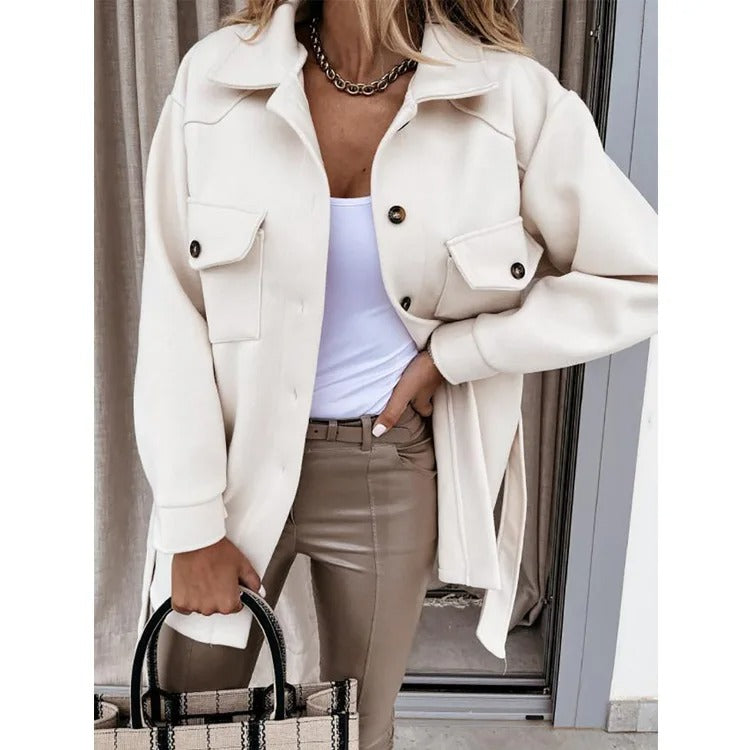 Drune | Sommerjacke Leichtes Woll Langjacke