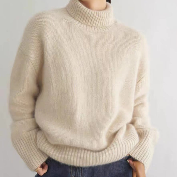 Drune | Klassische und Luxuriöse Wollpullover mit Hohem Kragen