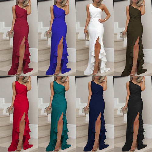 Drune | Swing-Kleid mit geteiltem Rüschensaum