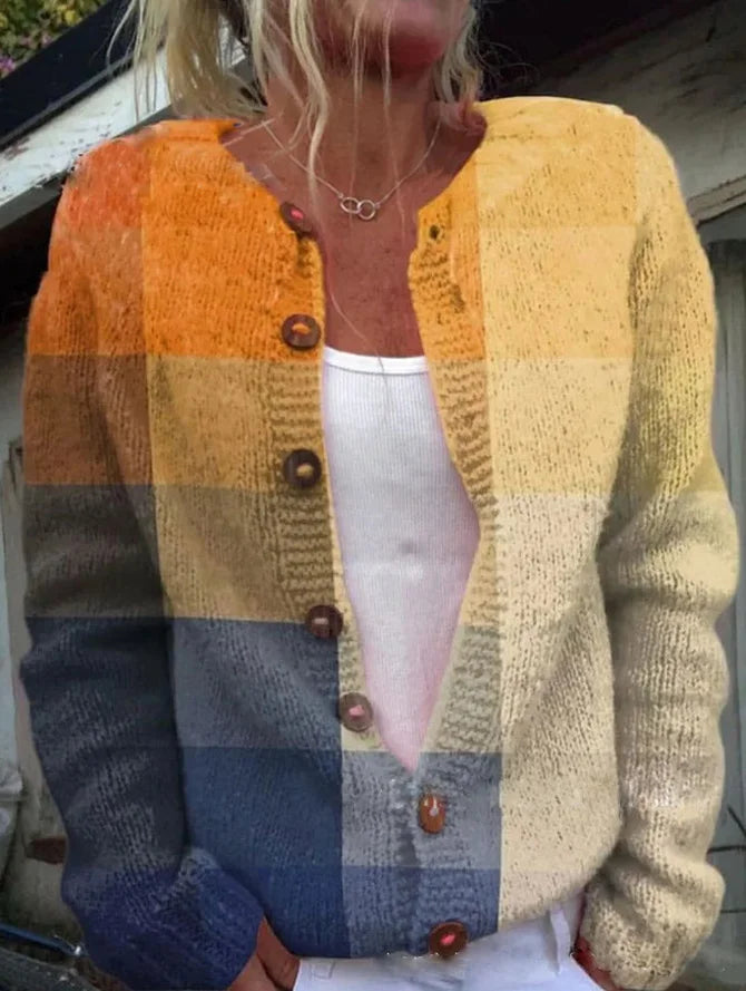 Drune | Weiche Strickjacke mit Blütenstickerei