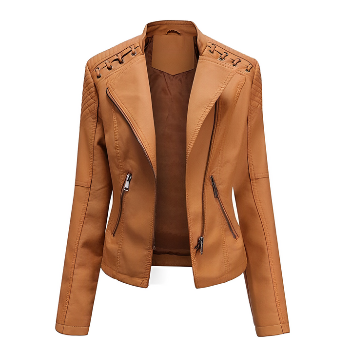 Drune | PU-Lederjacke mit Reißverschluss