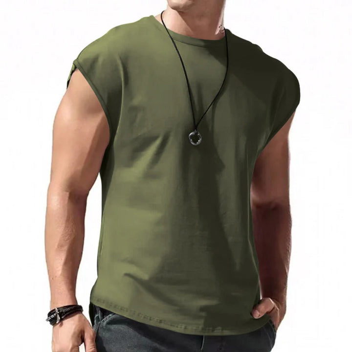 Drune | Einfarbiges Weste-T-Shirt