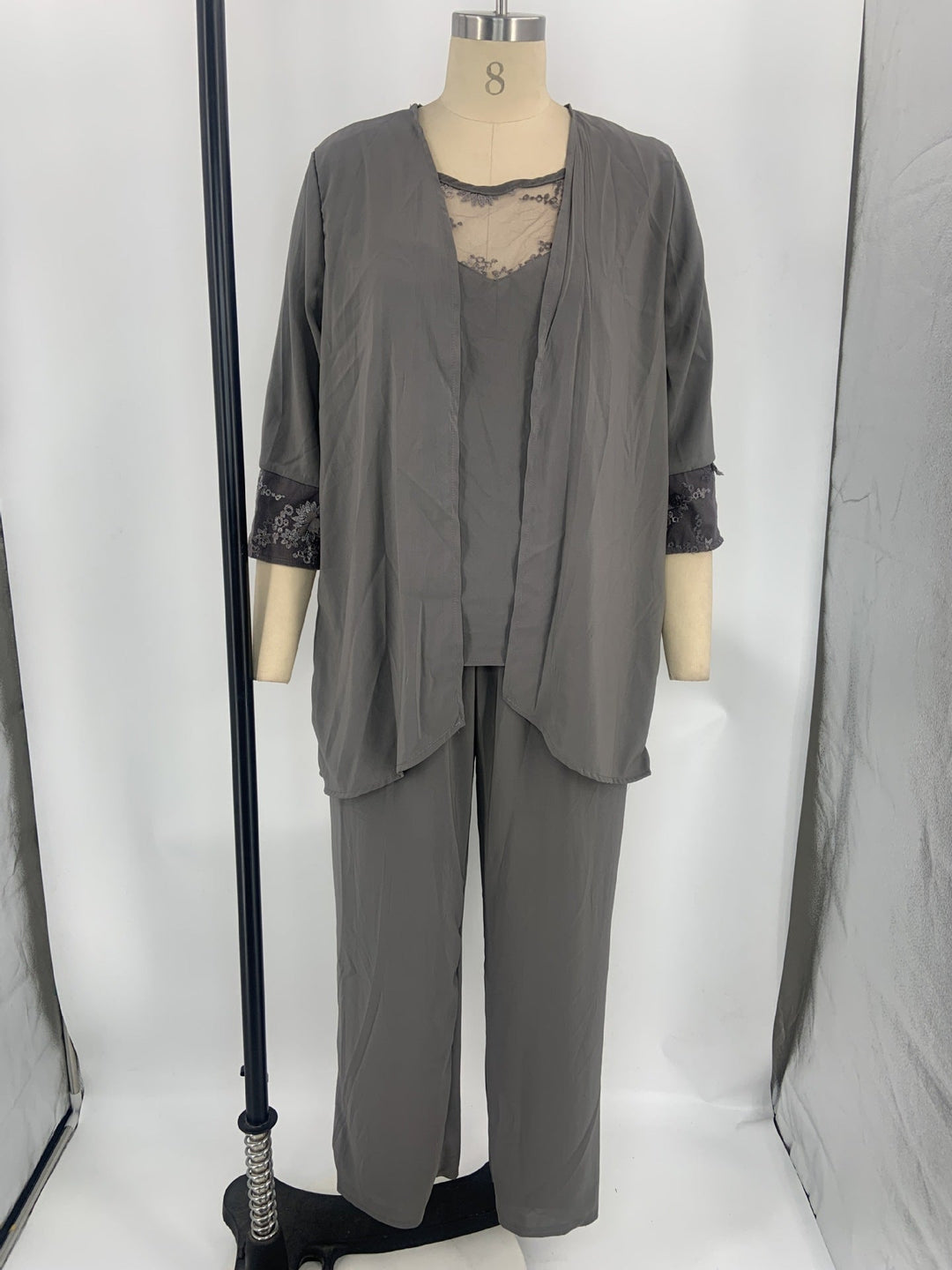 Drune | Elegantes Dreiteiliges Strickjacken Set