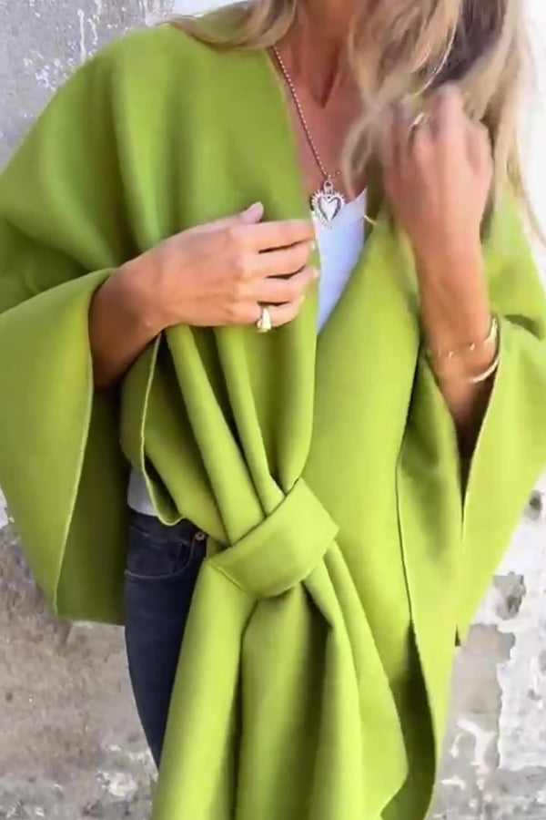 Drune | Cozy, loose V-neck stole cape jacket