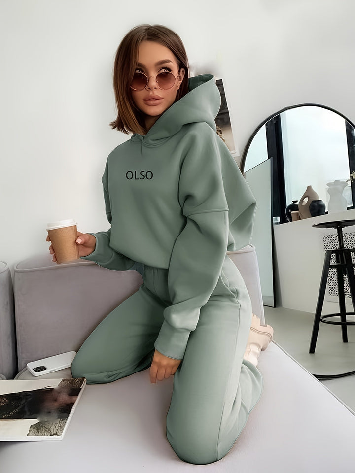 Drune | Damen Freizeit Kapuzenpullover und Jogginghosen