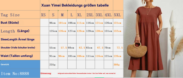 Drune | Einfarbiges ärmelloses lockeres Taschenkleid