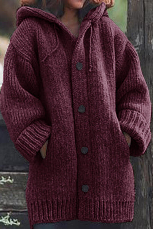 Drune | Stylischer und bequemer Khaki-Hoodie-Cardigan