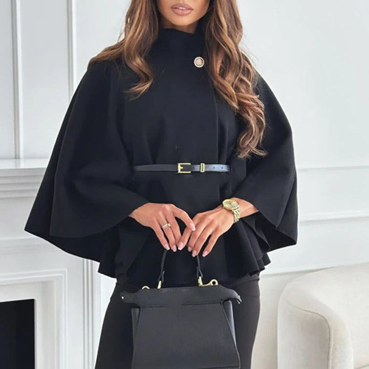 Drune | Cape mit Gürtel – Elegantes Oberteil mit lockerer Passform