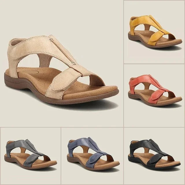 Drune | Luxuriöse orthopädische Sandale mit T-Riemen-Design und Fußgewölbeunterstützung