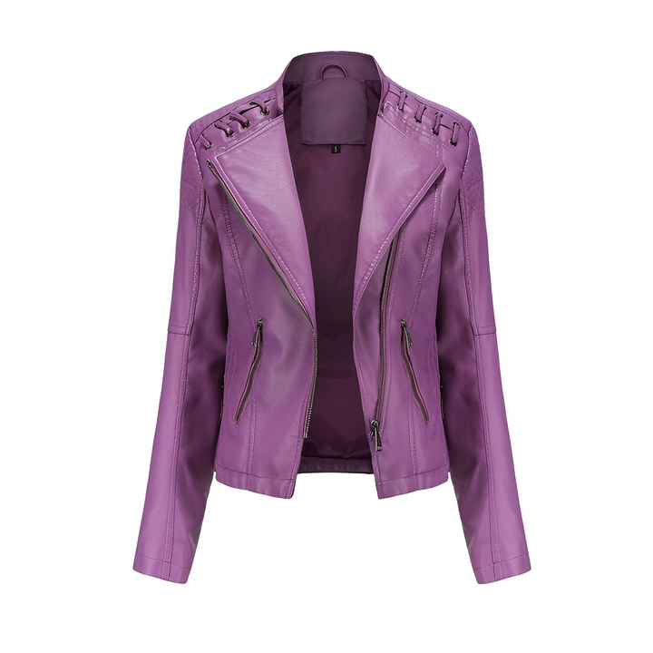 Drune | PU-Lederjacke mit Reißverschluss