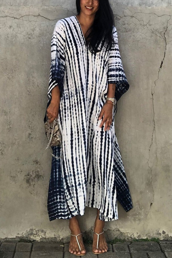 Drune Freely – Lockeres Überwurfkleid im Batik-Boho-Stil