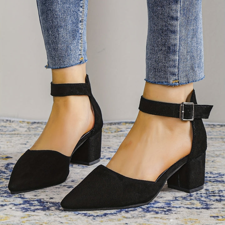 Drune | Damen Sandalen mit Blockabsatz Schnürung, mit Knöchelriemen, Elegant