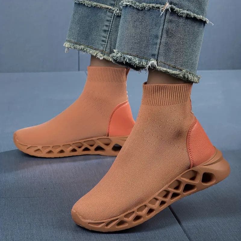 Drune | Hohe Sneakers Dehnbare Atmungsaktive Obermaterial Leichtgewicht Stoßdämpfende Sohle Slip-On