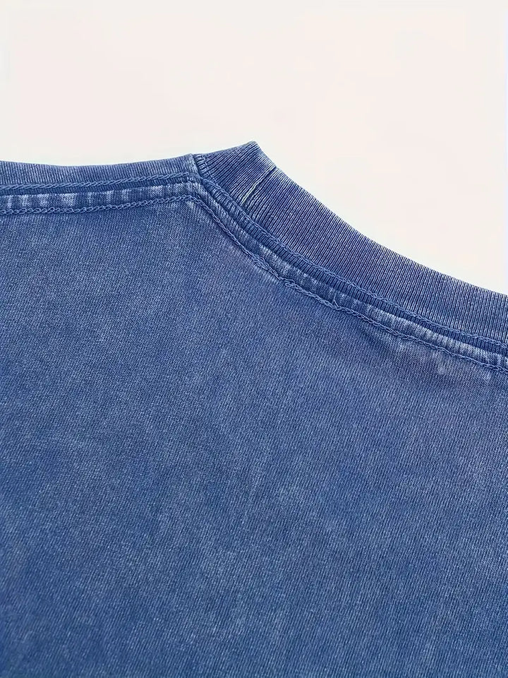 Drune | Baumwoll-T-Shirt mit Rundhalsausschnitt