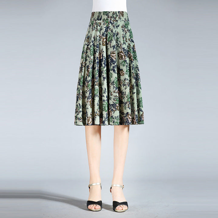 Drune | Damen Chiffon Culottes mit Breiten Beinen und Hoher Elastischer Taille