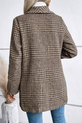 Drune | Kollektion Karierter Kragen Langarmjacke