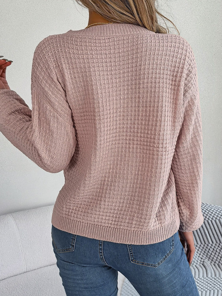 Drune | Sweater - Strukturstrick Rundhals Pullover