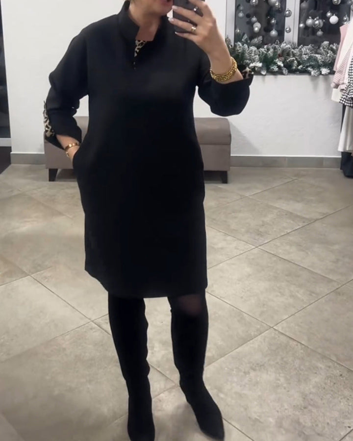 Drune | Kleid mit Stehkragen