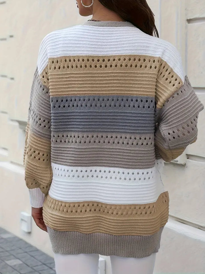 Drune | Strickjacke mit Farbblockierungen