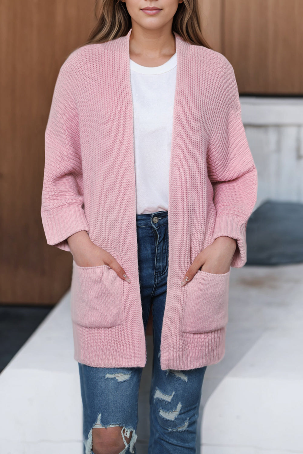 Drune | Oversized-Strickweste mit Wickelärmeln Für Frauen
