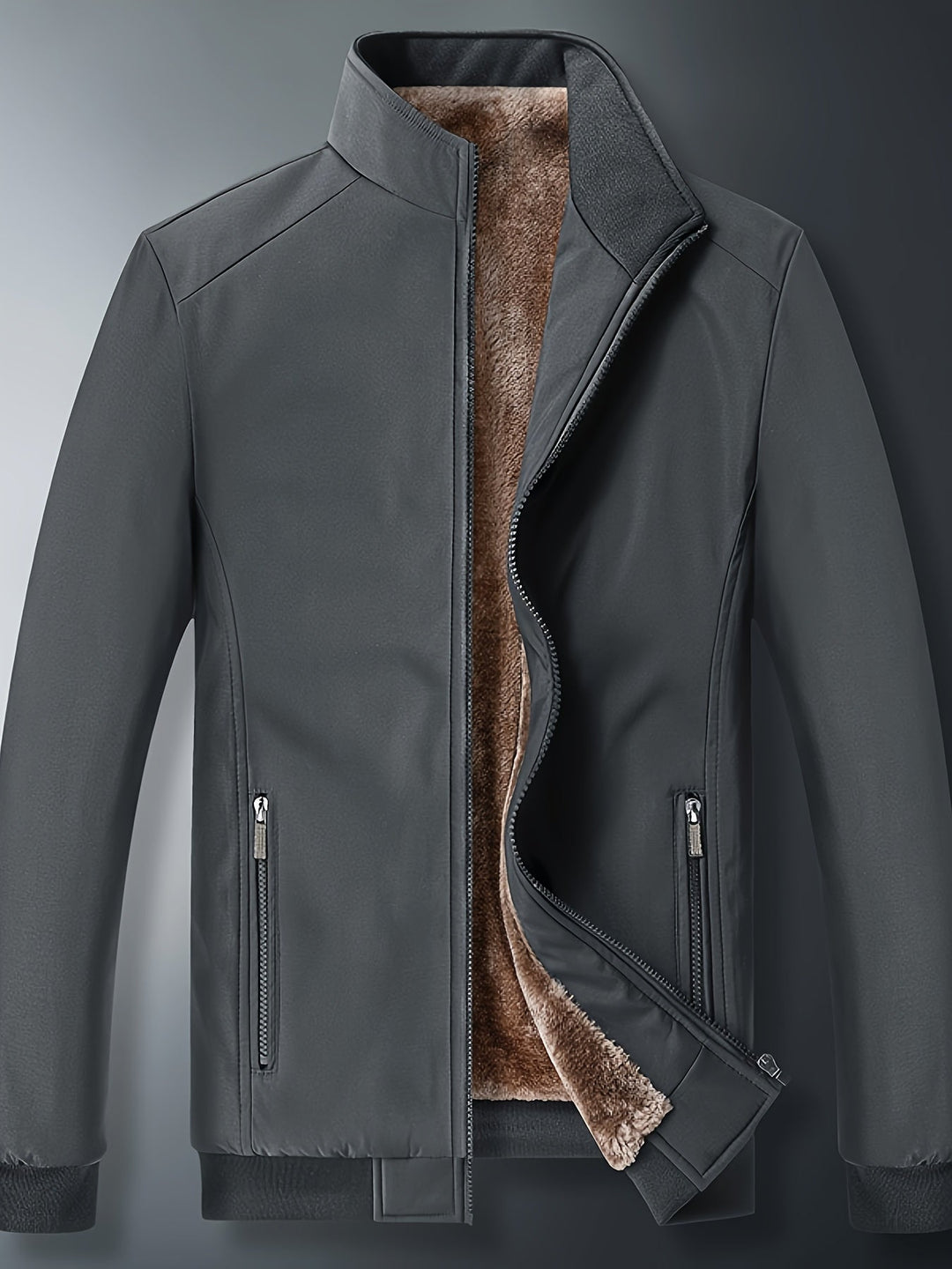 Drune | Winddichte Jacke mit Imitiertem Pelzfutter Polyester Warm und Komfortabel