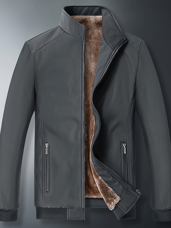 Drune | Winddichte Jacke mit Imitiertem Pelzfutter Polyester Warm und Komfortabel