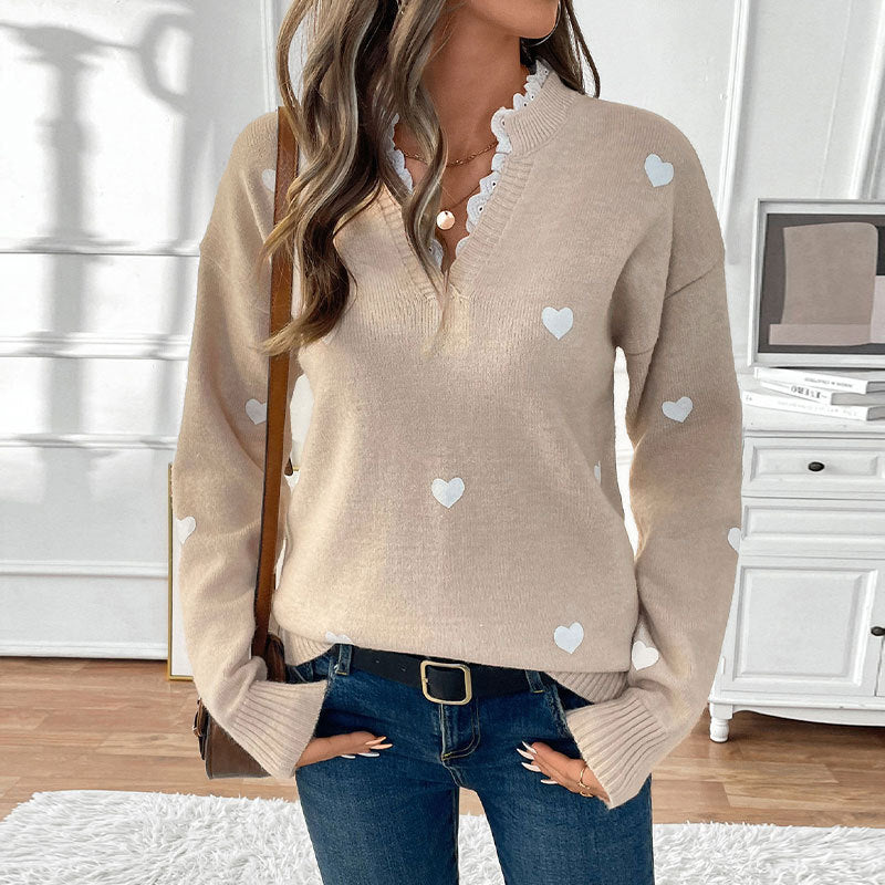 Drune | Ausschnitt Liebe Pullover für Damen