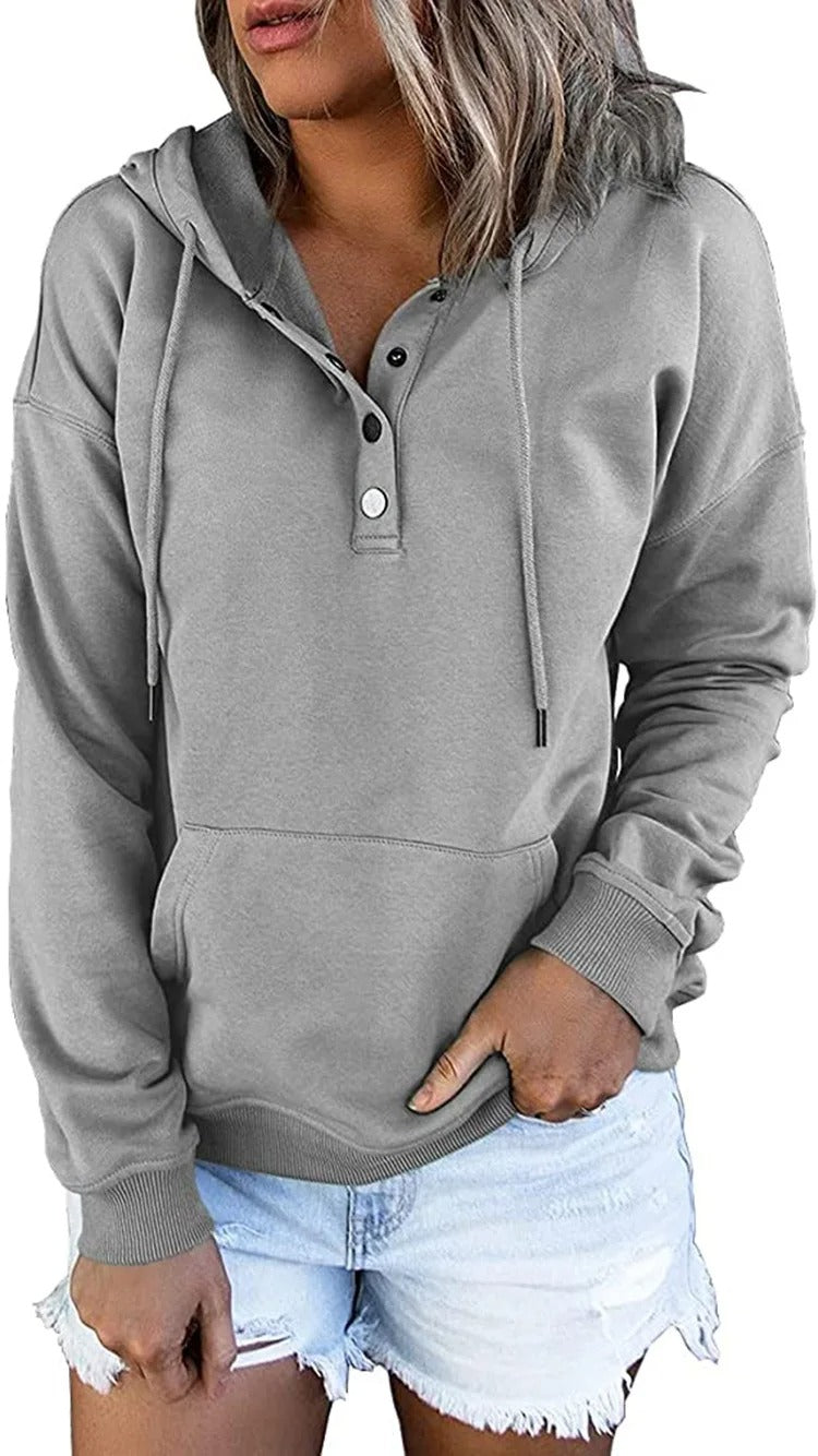 Drune | Damen Hoodie aus Wolle mit Knopf