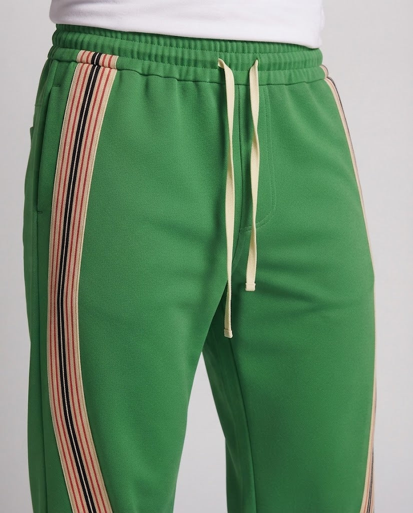 Herren Weite Lounge-Trainingshose mit seitlichen Retro-Kontraststreifen Drune
