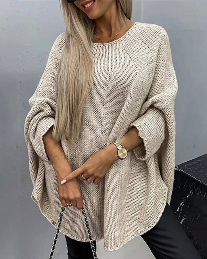 Drune | Gestrickter Cape Pullover Für Damen