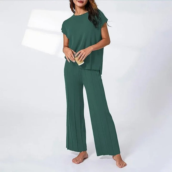 Drune | Elegantes Deuxteiligen Set mit Weiten Beinen