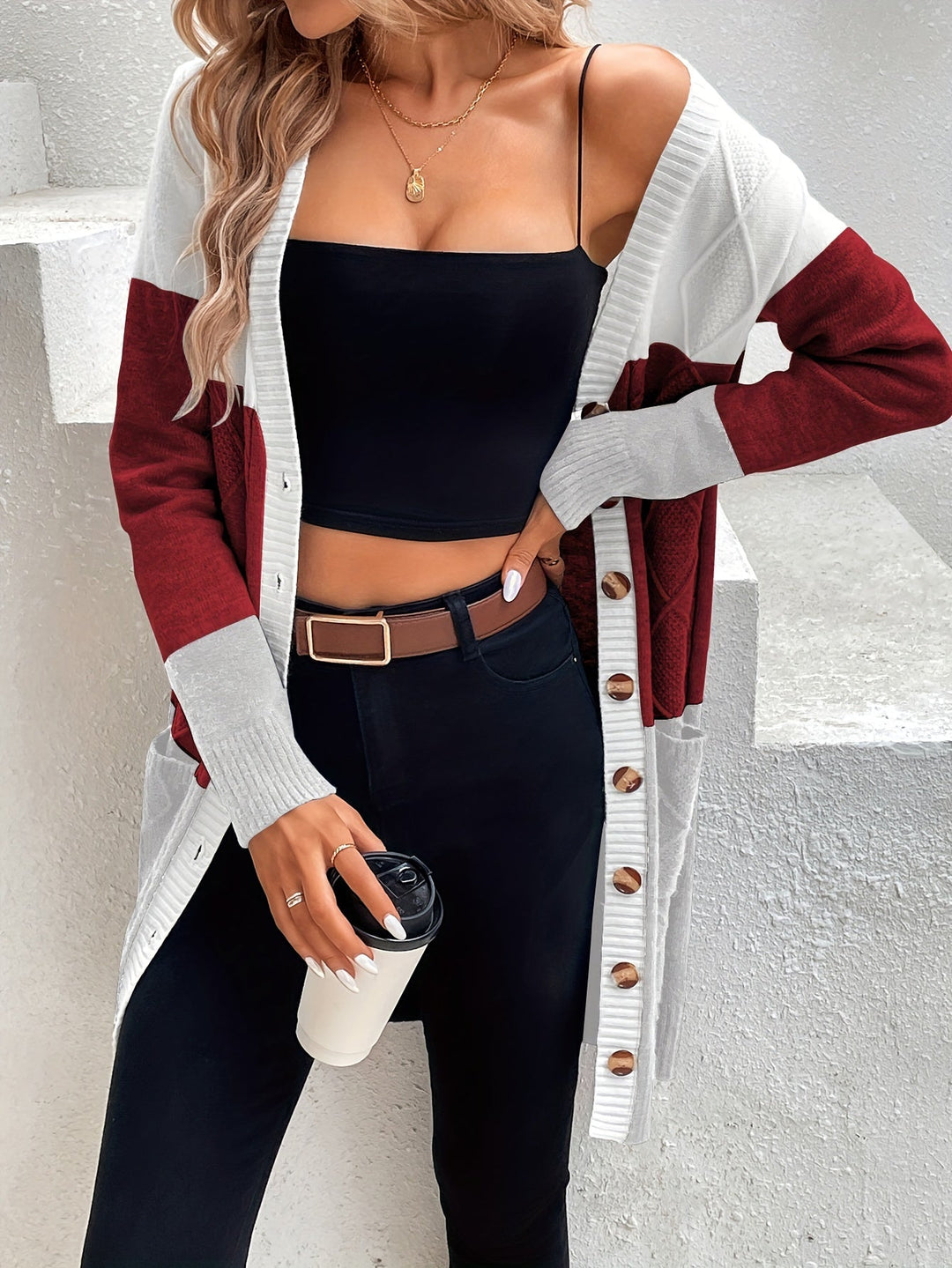 Drune | Vielseitige Strickjacke mit langen Ärmeln
