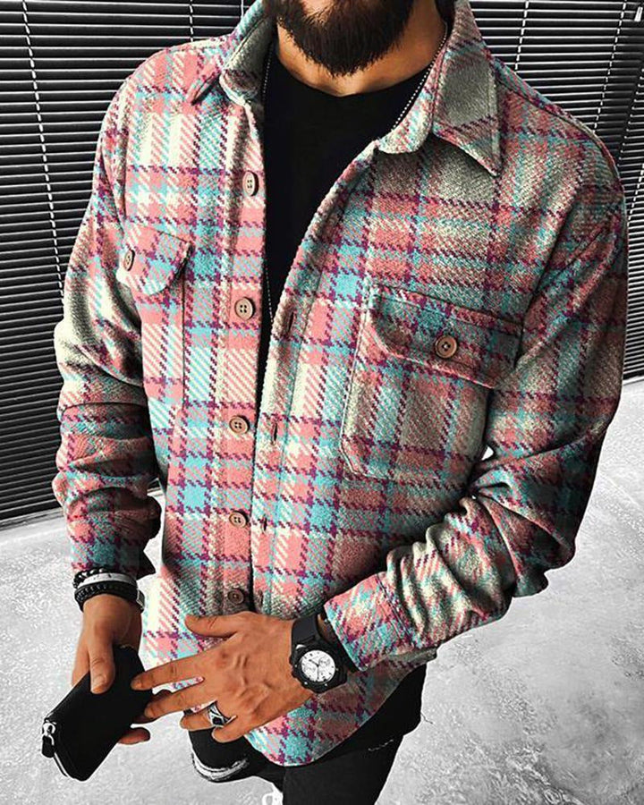 Drune | Lässige Karo Langarmjacke Für Herren