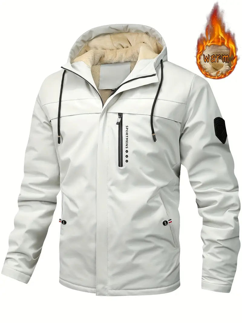 Drune | warme Winterjacke mit Futter aus Leder und Taschen für Herren - Ideal für den Winter