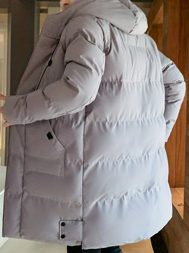 Drune |  Mittellange Kapuzen-Übermantel-Winterjacke Für Herren - Perfekt für Outdoor-Aktivitäten