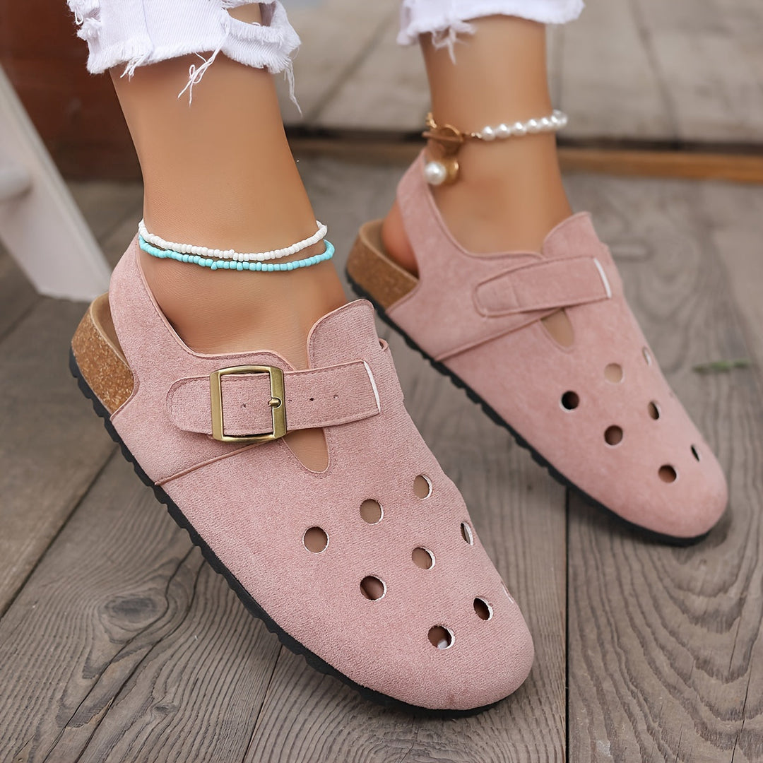 Drune | Retro Kork Clogs Mit Slingback