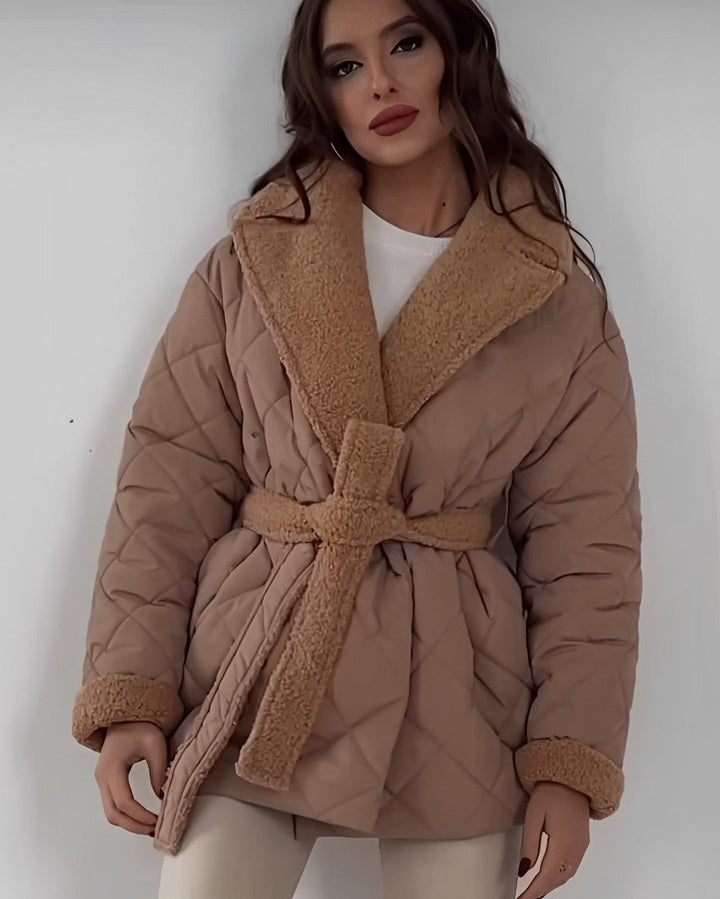 Drune | Eleganter Wintermantel Mit Taillengürtel