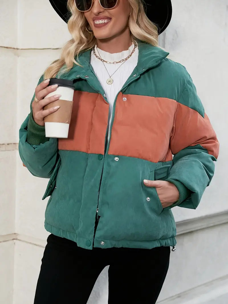 Drune | Color Block Puffy Coat