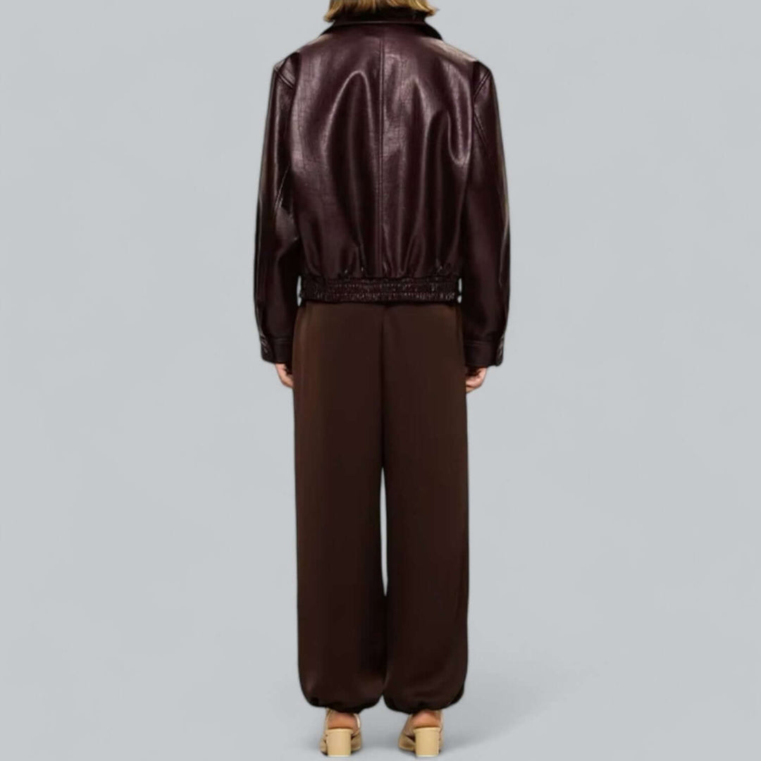 Drune | Unisex Vintage Stil Lederlook Jacke