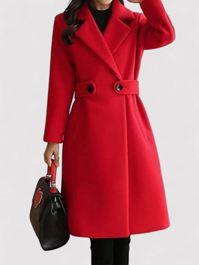 Drune | Woll Wintermantel mit Gürtel