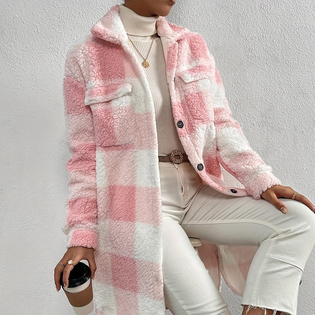 Drune | Damen Oversized Teddy Jacke Gemütlicher Stil