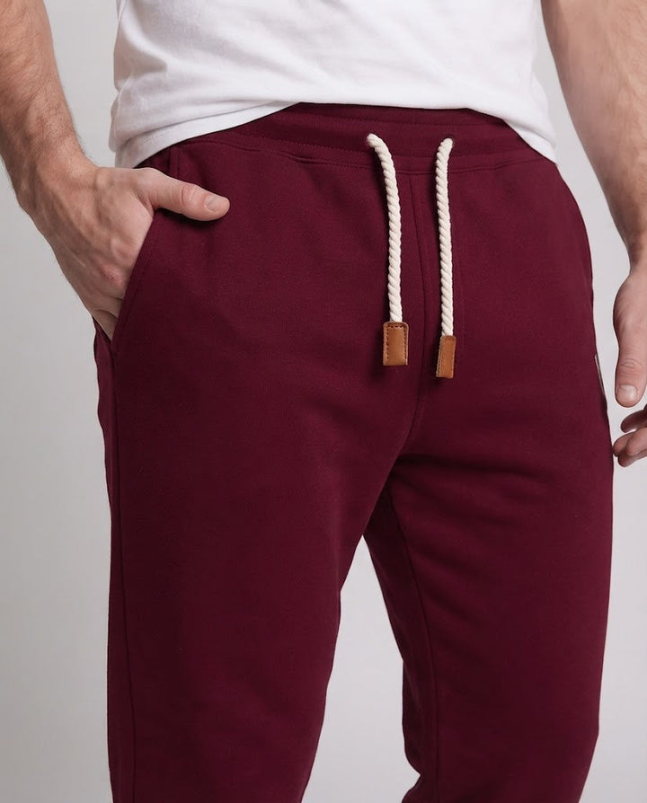 Herren Slim-Tapered Jogginghose mit elastischem Bund, Kordelzug und Rippbündchen Drune