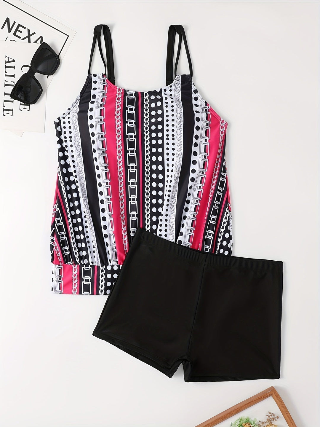 Drune | Tankini-Set mit Streifen und Punkten