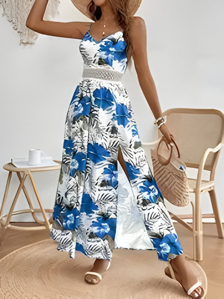 Drune | Elegantes Ärmelloses Geteiltes Kleid Für Frauen