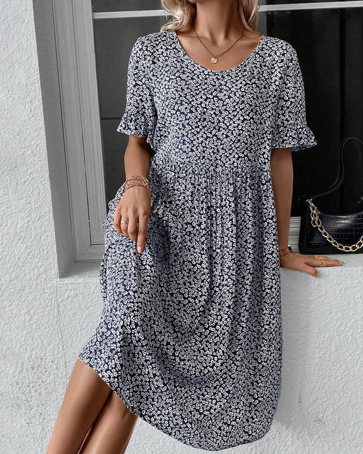 Elegantes Blumen-Midikleid für Frauen