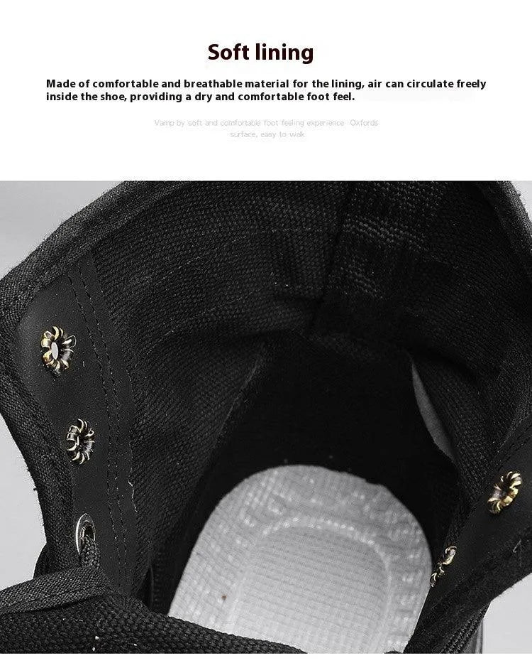Drune | Herren lässige sportliche Canvas Stiefel mit dicker Sohle