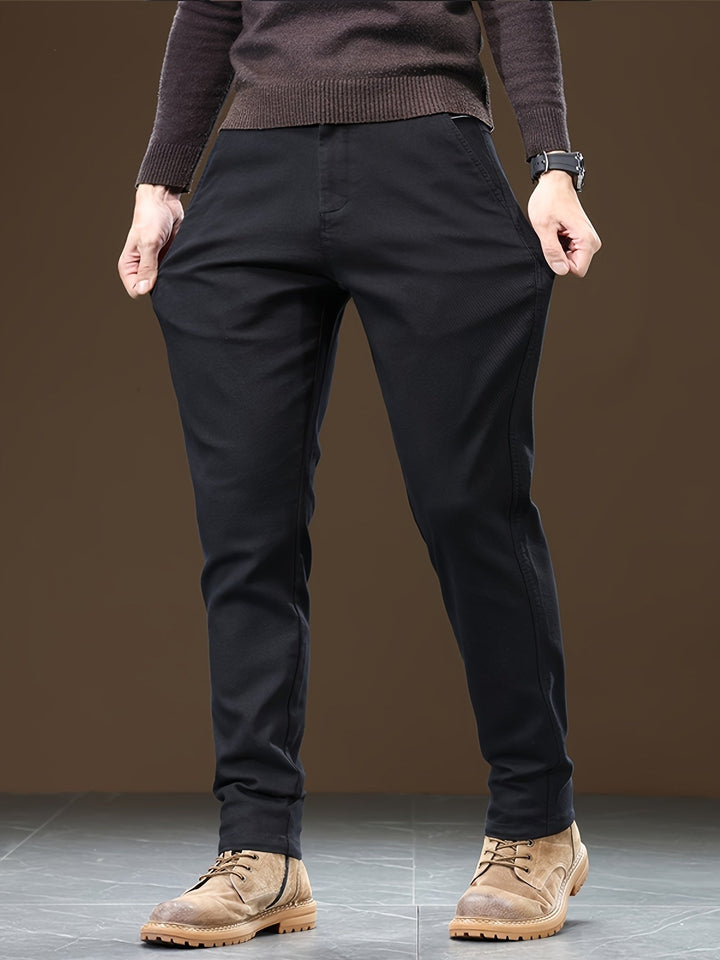 Drune | Baumwoll Herren Chino Hose, Reguläre Passform, Dehnbarem Stoff