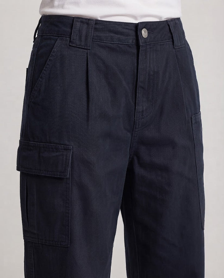 Damen Baggy-Arbeitshose mit tiefem Schritt und aufgesetzten Utility-Taschen Drune
