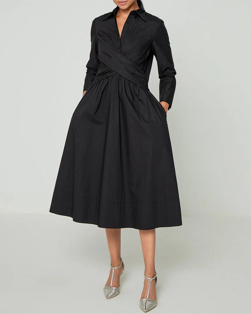 Drune | Kreuzträger Kleid mit Taschen