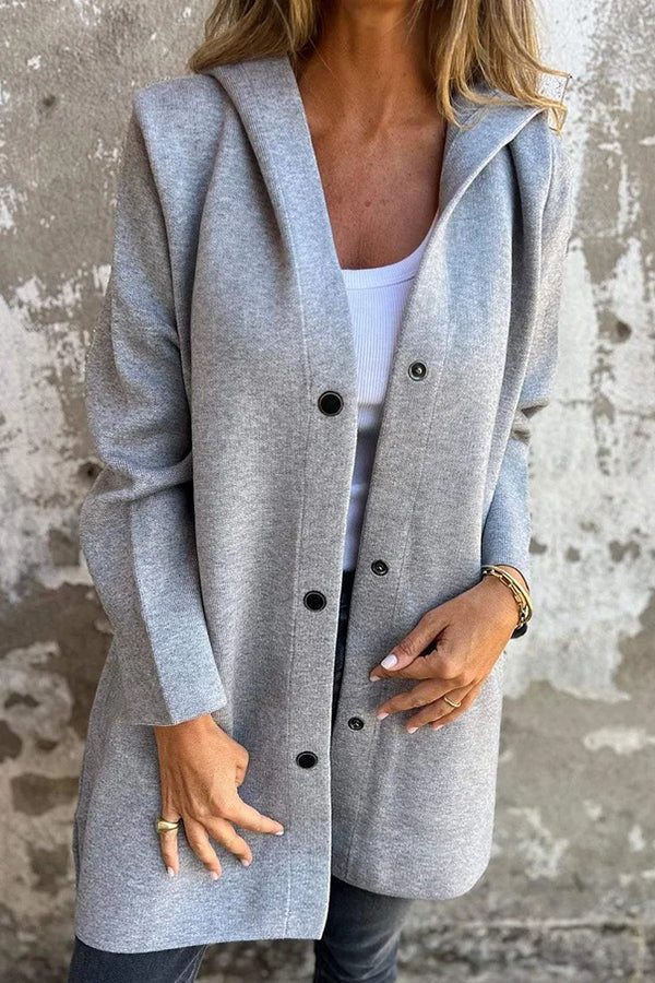 Drune | Freizeitjacke mit Knöpfen und Kapuze